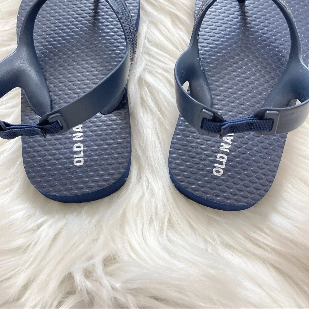 NWT Old Navy Kids Flip Flops Navy Blue